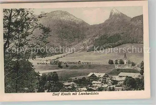 AK / Ansichtskarte Dorf Kreuth mit Leonhardstein Kat. Kreuth