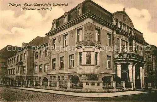 AK / Ansichtskarte Erlangen Universitaets Bibliothek Suedseite Portal Kat. Erlangen