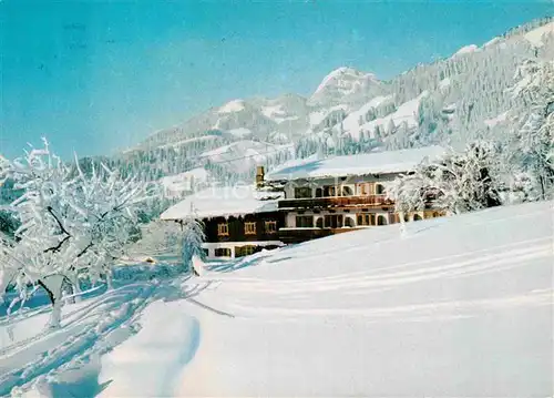 AK / Ansichtskarte Bayrischzell Sanatorium Tannerhof mit Wendelstein Winterpanorama Bayerische Alpen Kat. Bayrischzell