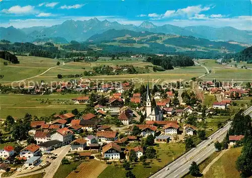 AK / Ansichtskarte Frasdorf Panorama Blick zum Wendelstein Bayerische Alpen Fliegeraufnahme Kat. Frasdorf