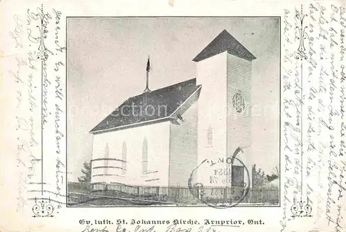 AK / Ansichtskarte Arnprior Evangelisch Lutherische St. Johannes Kirche  Kat. Arnprior