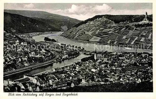 AK / Ansichtskarte Bingen Rhein und Bingerbrueck Blick vom Rochusberg Kat. Bingen am Rhein