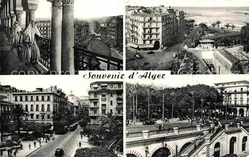 AK / Ansichtskarte Alger Algerien rue Michelet Place et Rue d`Isly Square Bresson