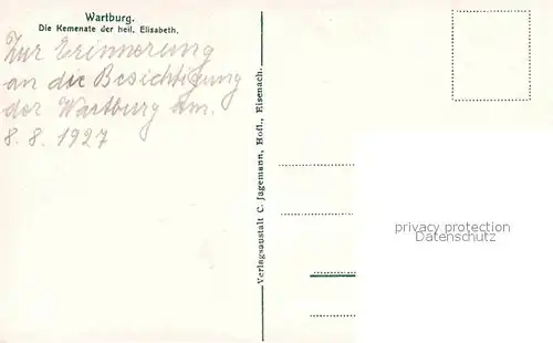 AK / Ansichtskarte Wartburg Eisenach Kemenate der heiligen Elisabeth Kat. Eisenach