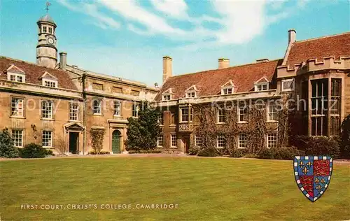 AK / Ansichtskarte Cambridge Cambridgeshire First Court Christs College