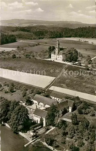 AK / Ansichtskarte Bodensee Fliegeraufnahme Kloster Birnau mit Schloss Maurach Kat. Bodensee