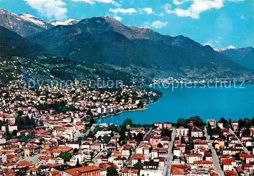 AK / Ansichtskarte Locarno Lago Maggiore Veduta aerea Alpi