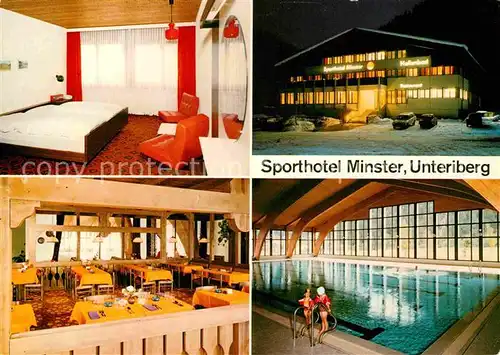 AK / Ansichtskarte Unteriberg Sporthotel Minster mit Sportzentrum Hallenbad Restaurant Kat. Unteriberg