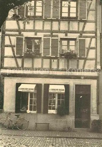 AK / Ansichtskarte Strasbourg Alsace Restaurant Le Cornichon Masque  Kat. Strasbourg