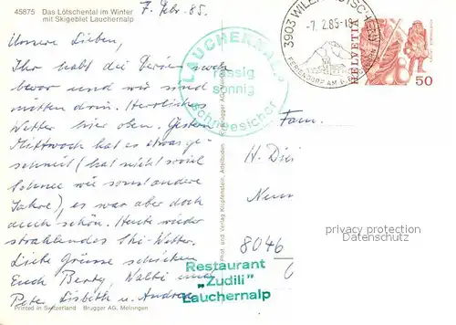 AK / Ansichtskarte Ried Loetschental VS Tschingelhorn Bluemlisalphorn Luftseilbahn Kat. Blatten VS