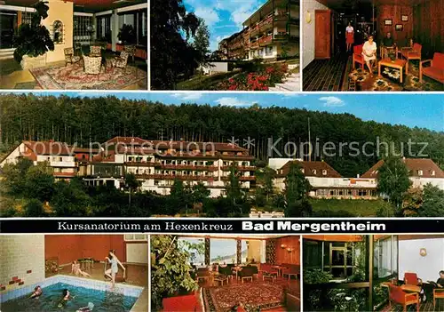 AK / Ansichtskarte Bad Mergentheim Kursanatorium am Hexenkreuz Hallenbad Kat. Bad Mergentheim