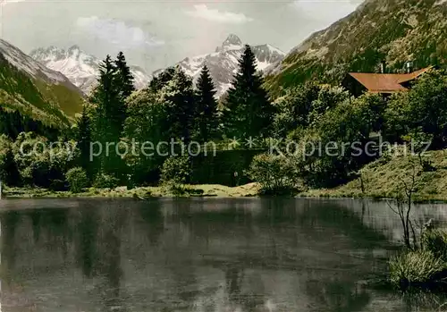 AK / Ansichtskarte Christlessee mit Bergblick auf Kratzer und Trettach Kat. Oberstdorf