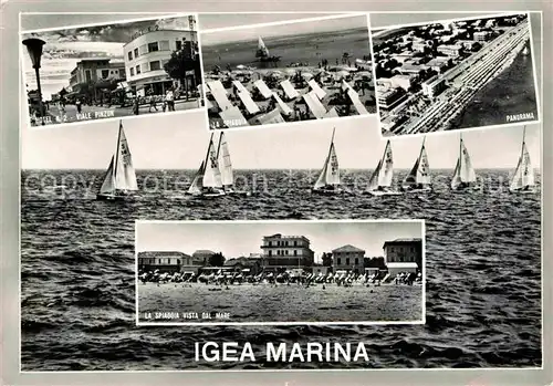 AK / Ansichtskarte Igea Marina Hotel Spiaggia Panorama veduta aerea Segeln Kat. Bellaria Igea Marina