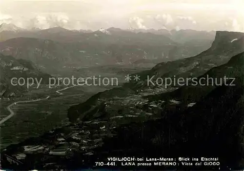 AK / Ansichtskarte Vigiljoch Panorama Blick ins Etschtal Kat. Lana Meran