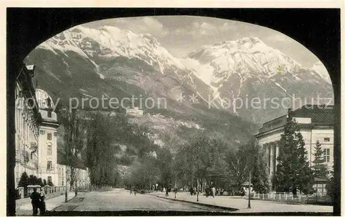 AK / Ansichtskarte Innsbruck A.H.Platz mit Hungerberg Hofburg und Stadttheater Kat. Innsbruck