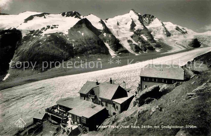 Ak Ansichtskarte Grossglockner Kaiser Franz Josef Haus Mit
