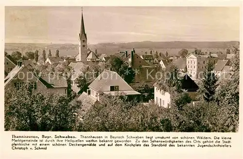 AK / Ansichtskarte Thannhausen Schwaben mit Kirche Kat. Thannhausen