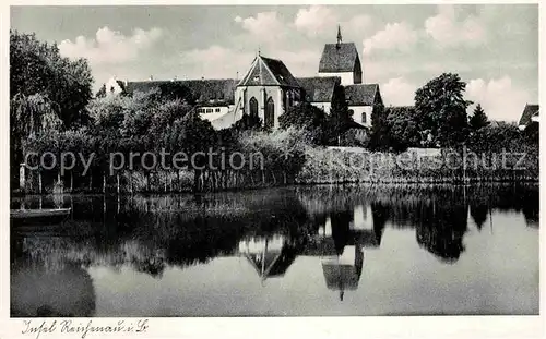 AK / Ansichtskarte Insel Reichenau Kirchenpartie am Wasser Kat. Reichenau Bodensee