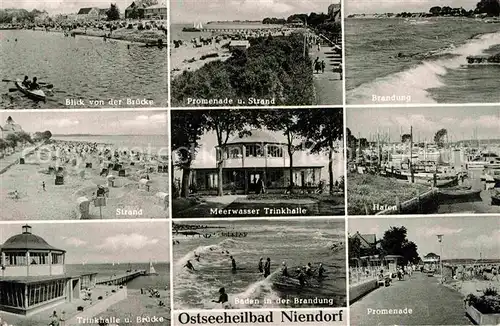 AK / Ansichtskarte Niendorf Ostseebad Strand Trinkhalle Hafen Promenade  Kat. Timmendorfer Strand