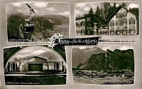 AK / Ansichtskarte Oberammergau Laber Bergbahn Haensel und Gretel Heim Passionstheater Kat. Oberammergau