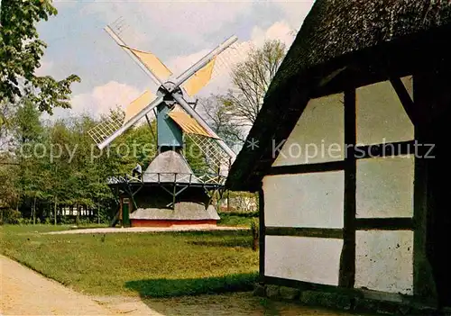 AK / Ansichtskarte Cloppenburg Heuerhaus Kokerwindmuehle  Kat. Cloppenburg