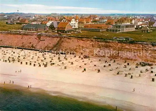 AK / Ansichtskarte Wenningstedt Sylt Fliegeraufnahme Strand Kat. Wenningstedt Braderup (Sylt)