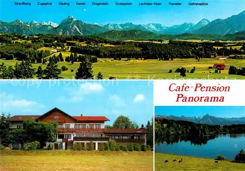 AK / Ansichtskarte Rueckholz Cafe Pension Panorama Lechtaler Alpen Thaneller Gehrenspitze Kat. Rueckholz