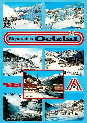 AK / Ansichtskarte Soelden oetztal Oetz Laengenfeld Obergurgl Vent  Kat. Soelden