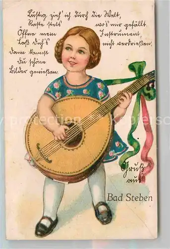 AK / Ansichtskarte Bad Steben Maedchen mit Gitarre Kat. Bad Steben