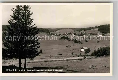 AK / Ansichtskarte Schoenwald Schwarzwald Panorama Kat. Schoenwald im Schwarzwald