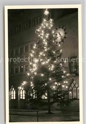 AK / Ansichtskarte Schwenningen Neckar Rathaus zur Weihnachtszeit Kat. Villingen Schwenningen