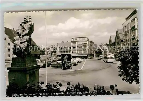 AK / Ansichtskarte Schwenningen Neckar Marktplatz Brunnen Kat. Villingen Schwenningen