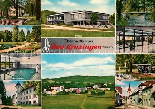 AK / Ansichtskarte Bad Krozingen Thermalkurort Schwarzwald Kurpark Schloss Fluss Neumagen Kat. Bad Krozingen