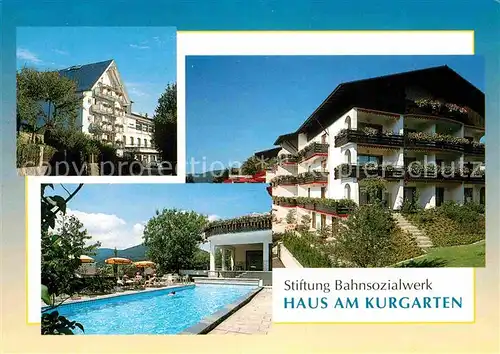 AK / Ansichtskarte Baiersbronn Schwarzwald Haus am Kurgarten Stiftung Bahnsolzialwerk Swimming Pool Kat. Baiersbronn