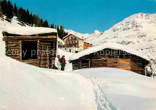 AK / Ansichtskarte Soelden oetztal Gasthof Sonnenplatte Gaislachalm Winterpanorama oetztaler Alpen Kat. Soelden