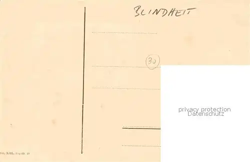 AK / Ansichtskarte Blindheit Aveuglement Ablepsia Der Blinde vom Domherrnhof  Kat. Medzin