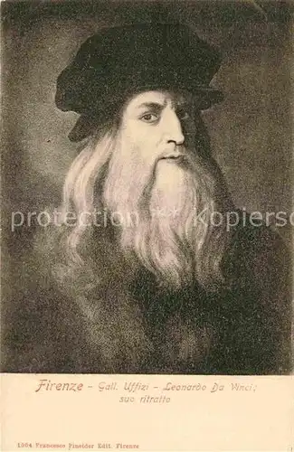 AK / Ansichtskarte Leonardo Da Vinci Autoritratto Selbstportraeit Kat. Persoenlichkeiten