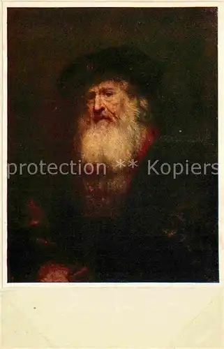 AK / Ansichtskarte Rembrandt Portret van een Grijsaard  Kat. Persoenlichkeiten