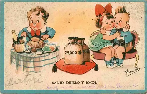 AK / Ansichtskarte Kinder Child Enfants Salud Dinero y Amor  Kat. Kinder