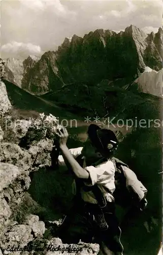 AK / Ansichtskarte Bergsteigen Klettern Edelweiss Hochgebirge  Kat. Bergsteigen