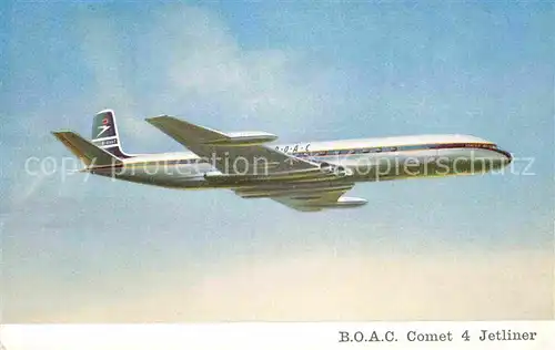 AK / Ansichtskarte Flugzeuge Zivil B.O.A.C. Comet 4 Jetliner  Kat. Airplanes Avions