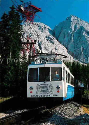 AK / Ansichtskarte Zahnradbahn Bayerische Zugspitzbahn Zugspitze Seilbahn  Kat. Bergbahn