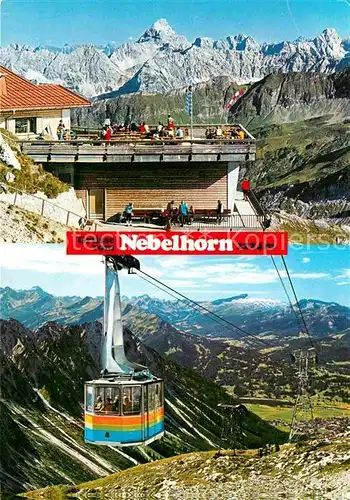 AK / Ansichtskarte Seilbahn Nebelhorn Gipfelhuette Oberstdorf  Kat. Bahnen
