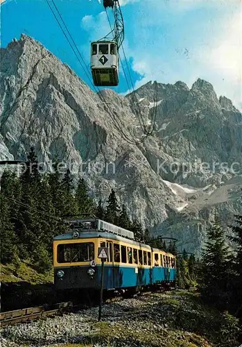 AK / Ansichtskarte Zahnradbahn Bayerische Zugspitzbahn Seilbahn Zugspitzgipfel  Kat. Bergbahn