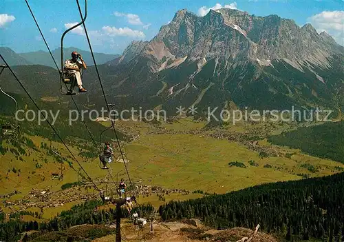 AK / Ansichtskarte Sessellift Grubig Lermoos Ehrwald Zugspitze  Kat. Bahnen