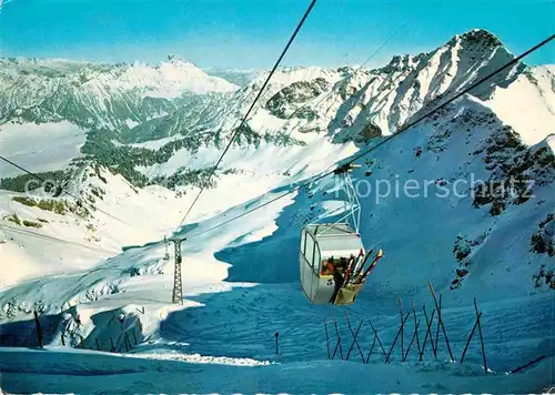 AK / Ansichtskarte Seilbahn Telecabine Col des Mosses Pic Chaussy Chatillon Gummfluh  Kat. Bahnen