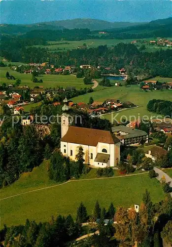 AK / Ansichtskarte Ruhpolding Pfarrkirche St. Georg Fliegeraufnahme Kat. Ruhpolding