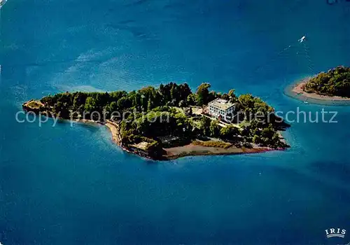 AK / Ansichtskarte Isole di Brissago Fliegeraufnahme Botanico del Ct Ticino Kat. Isole di Brissago