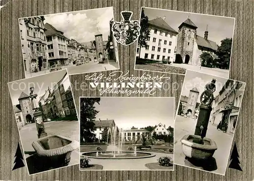 AK / Ansichtskarte Villingen Schwenningen Riettor Bickentor Brunnen Kurgarten Kat. Villingen Schwenningen