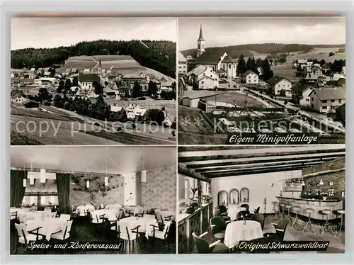 AK / Ansichtskarte Schoenwald Schwarzwald Panorama Gasthof Pension Landpost Gaststube Bar Minigolf Kat. Schoenwald im Schwarzwald